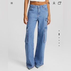 Bershka Cargo denim pants